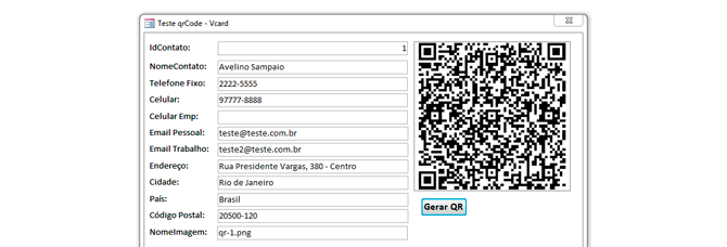 Usando Access - Qr Code