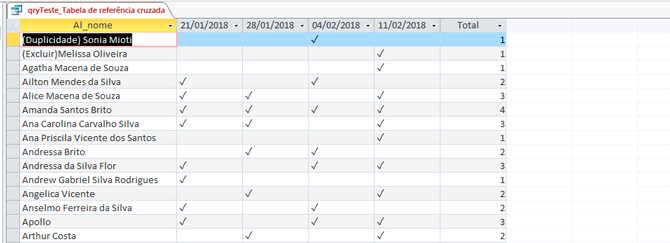 Lista de chamada