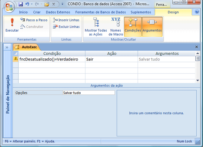 Configurao da macro AutoExec