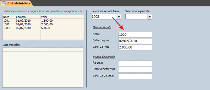 Usando Access - Combobox com trs colunas