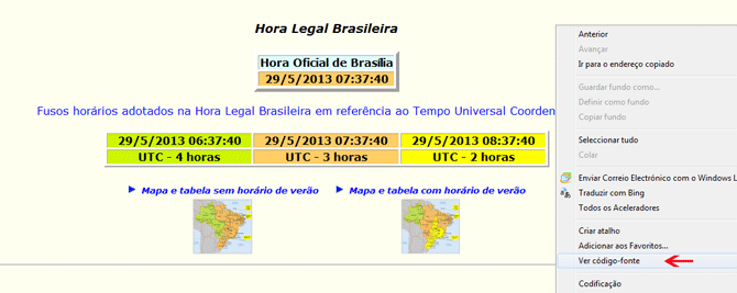 Usando Access - pgina Observatrio Nacional