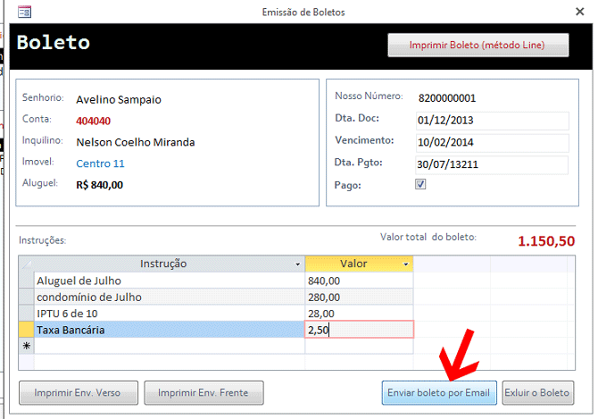 Usando Access - Boleto Caixa Econmica