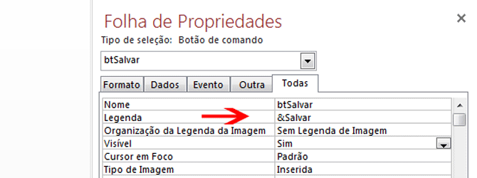 Usando Access - Atalho boto