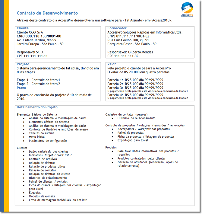 Contrato de desenvolvimento - pgina 1