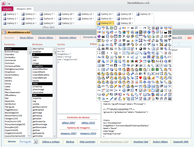 Assitente ribbons para o Access 2007/2010