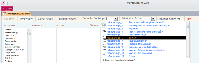 Assitente ribbons para o Access 2007/2010