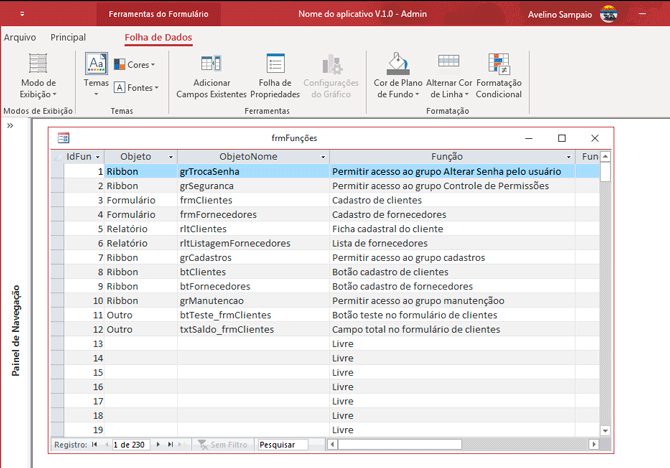 Formulrio de permisses